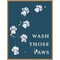 Wash Your Paws I Dog by Grace Popp 18-in. W x 24-in. H. Canvas Wall Art Print Framed in Natural